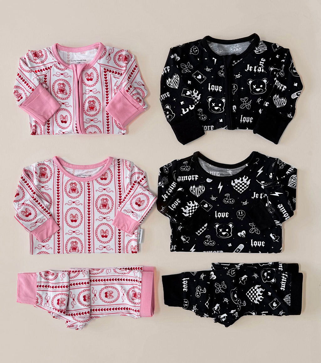 Bamboo Zip Romper | Cherry Bear