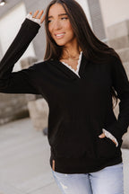 Henley Hoodie - Midnight Lace
