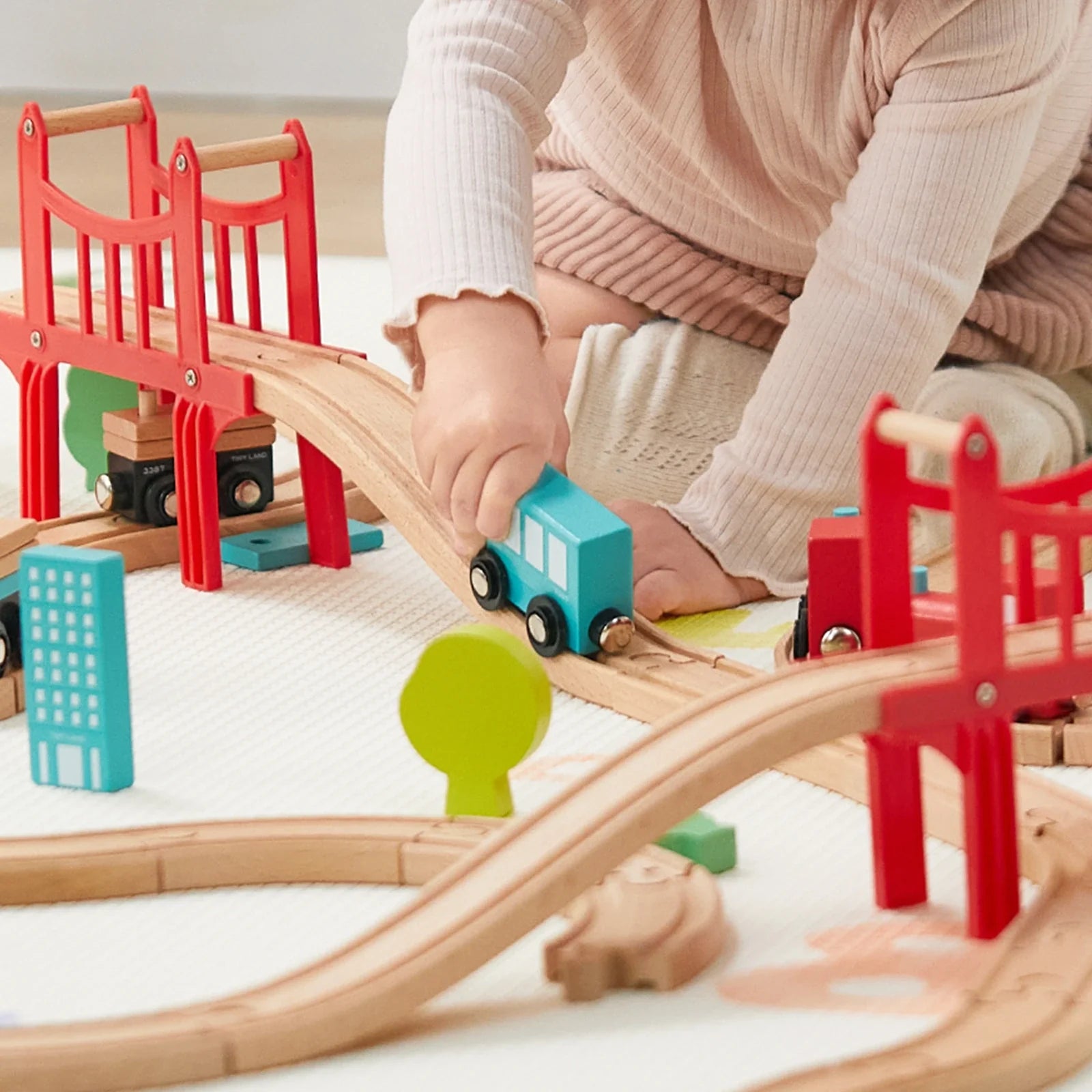 Wooden Train Set for Children