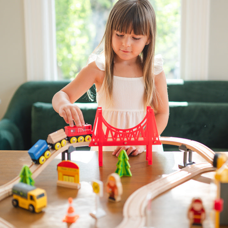 Wooden Train Set for Children