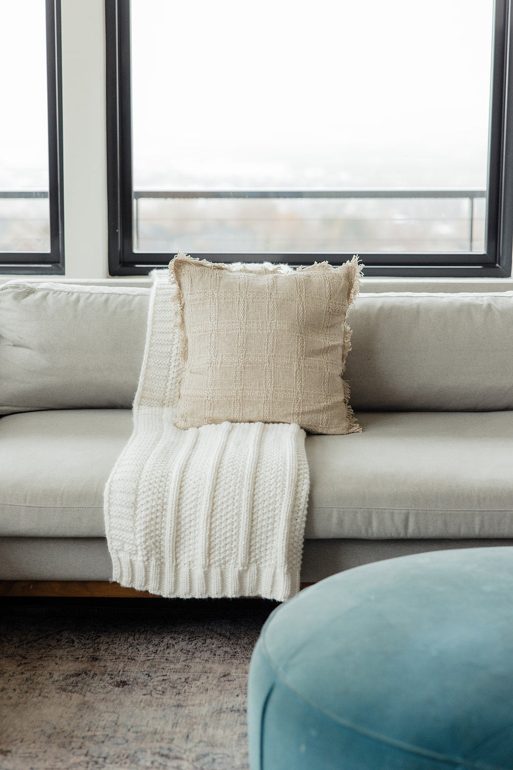 Nightingale Woven Fringe Pillow