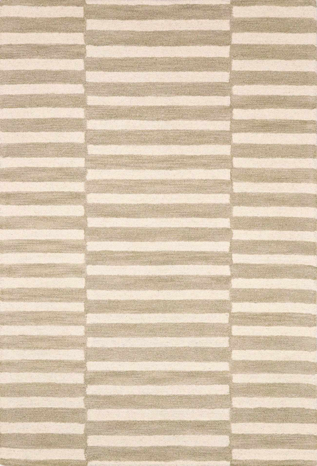 Idaho Broken-Striped Beige Area Rug