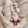 Burnt Orange Cable Knit Socks