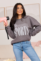 Go Sports Dark Grey Graphic Sweatshirt