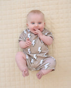 Cotton Romper | Electric Beige