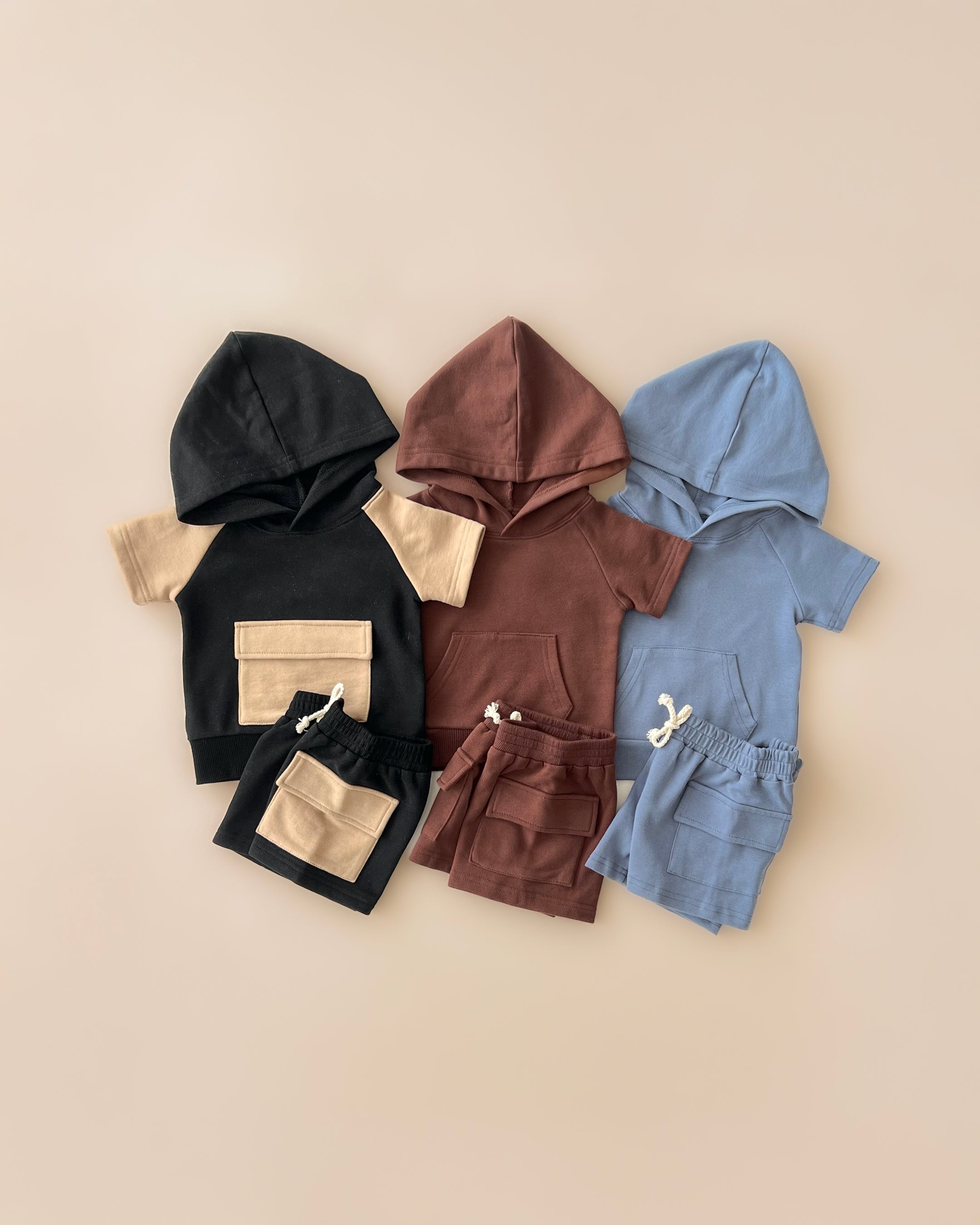Cargo Shorts Set | Chocolate