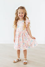 Off to the Circus Flutter Sleeve Twirl Dress