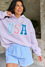 USA Lace Print & Shorts Set