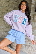 USA Lace Print & Shorts Set