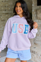 USA Lace Print & Shorts Set