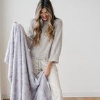 PATTERNED FAUX FUR THROW BLANKETS