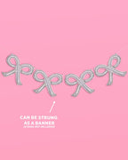 Shimmer Bow Balloons - 4 iridescent balloons