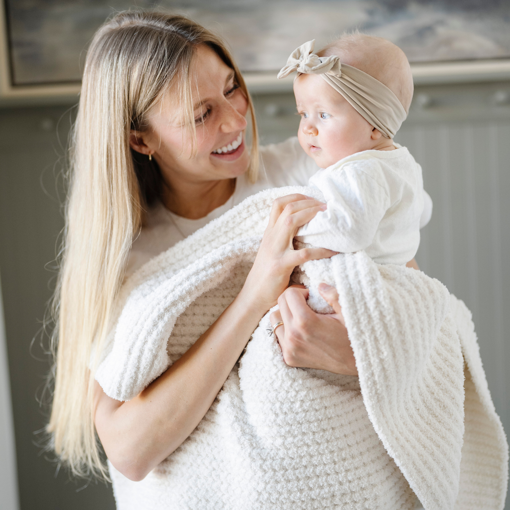 WAFFLE KNIT TODDLER BLANKETS