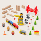 Wooden Train Set for Children