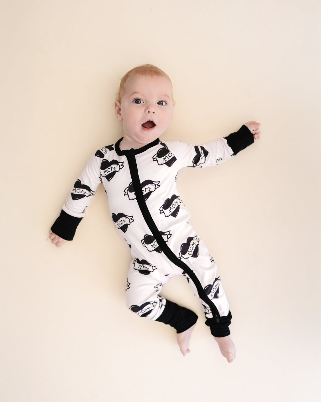 Mom Tattoo Bamboo Zip Romper