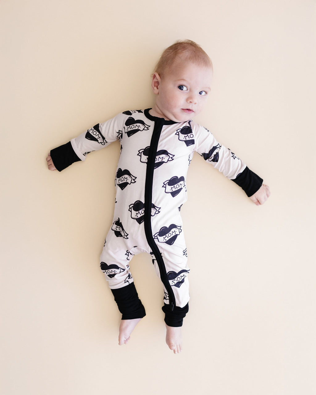 Mom Tattoo Bamboo Zip Romper