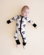 Mom Tattoo Bamboo Zip Romper