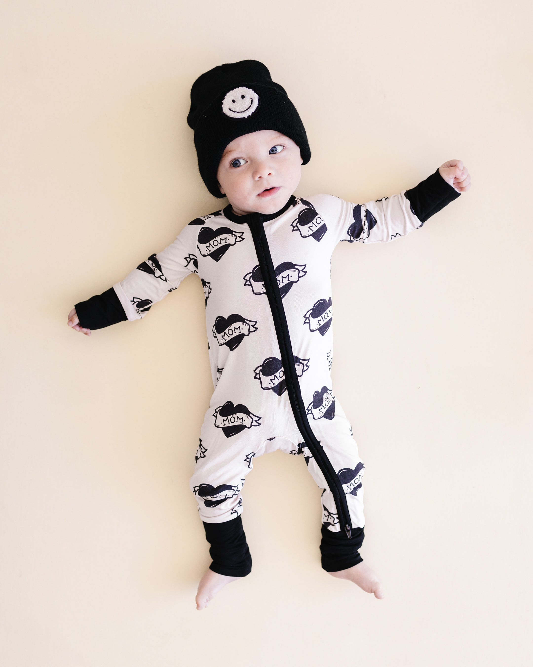 Mom Tattoo Bamboo Zip Romper