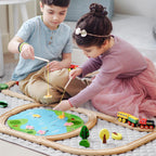 Wooden Train Set for Children