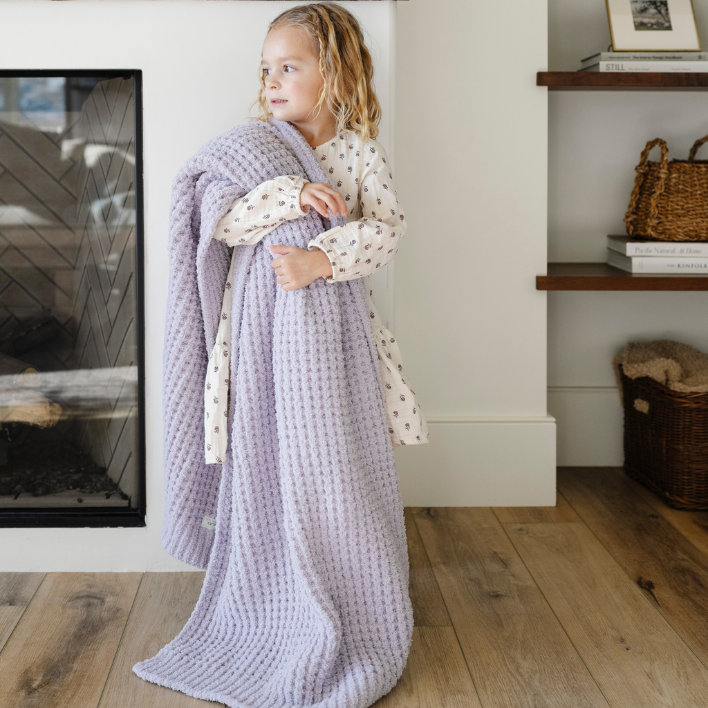WAFFLE KNIT TODDLER BLANKETS