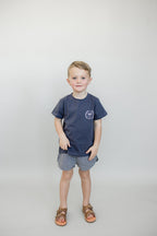 Dark Blue Gingham Shorts
