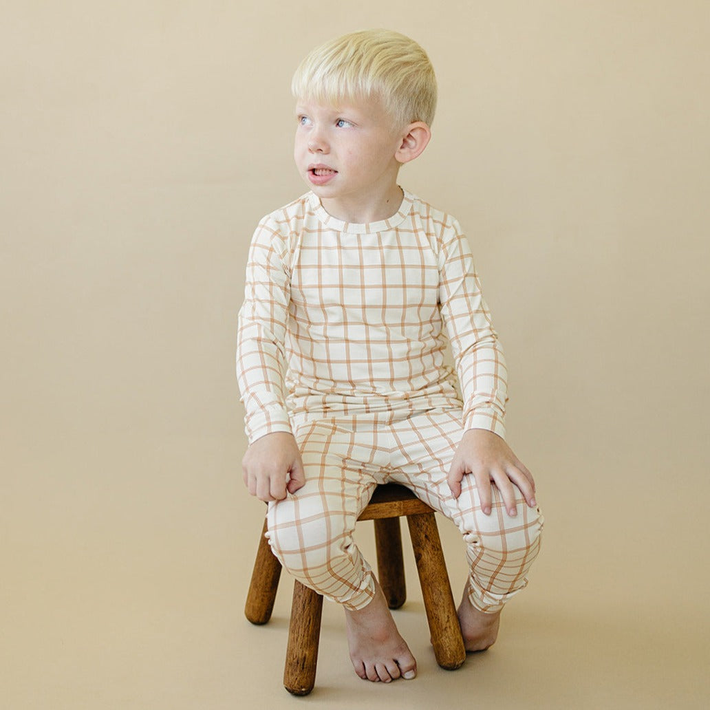 Pumpkin Plaid 2pc Bamboo Pajamas