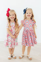Once Upon a Castle Flutter Sleeve Twirl Dress