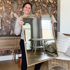 Ornate Golden Floral Rectangular Mirror