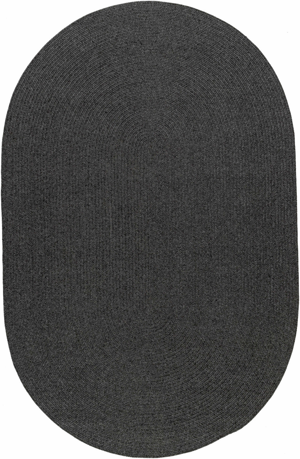 Black Braided Faux Jute Rug