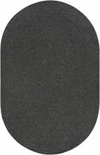 Black Braided Faux Jute Rug