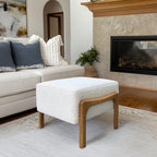 Blanc Chic Boucle Ottoman