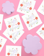 Baby in Bloom Napkins - 50 white napkins