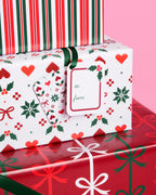 A Merry Mix Wrapping Paper Set - 12 sheets + 16 tags