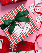 A Merry Mix Wrapping Paper Set - 12 sheets + 16 tags