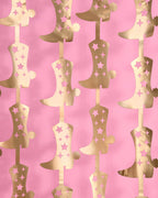 Gold Cowgirl Curtain Pack - cowgirl boot + fringe curtains