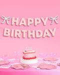 Birthday Bow Banner - foil + glitter banner
