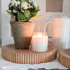 Fluted Wooden Display Trays, Set of Two