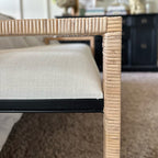 Woven Rattan Wooden Bench
